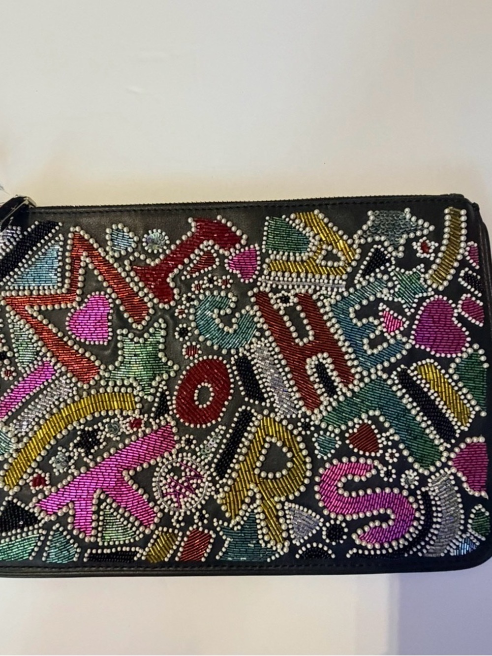 Michael Kors Large jet set beaded wristlet in rainbow NWT